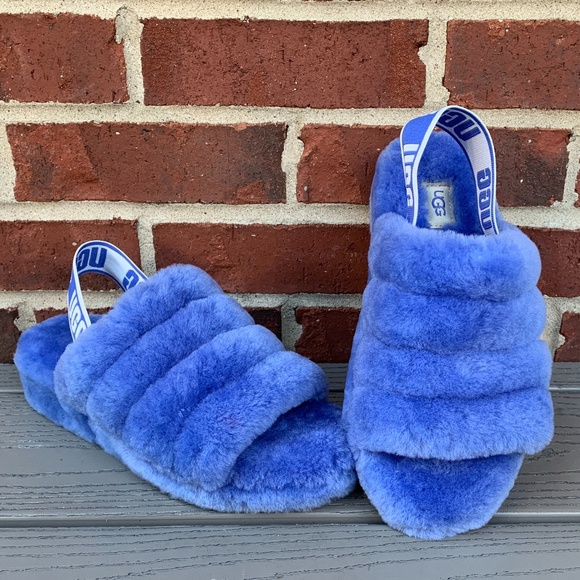 ugg fluff yeah slide periwinkle
